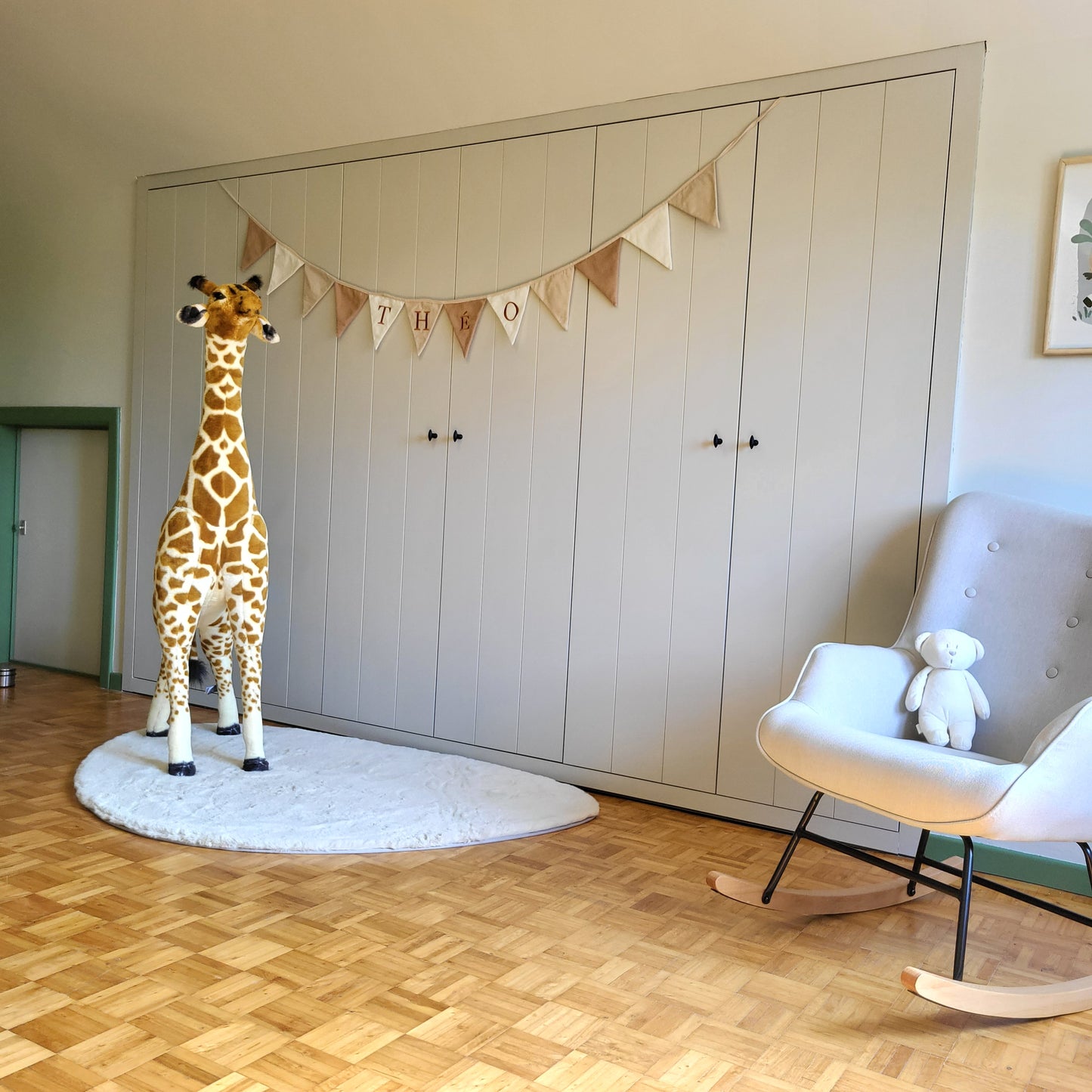 Geborduurde en gepersonaliseerde vlaggenlijn versiering voor geboorte of verjaardag vlag met naam kinderkamer versiering