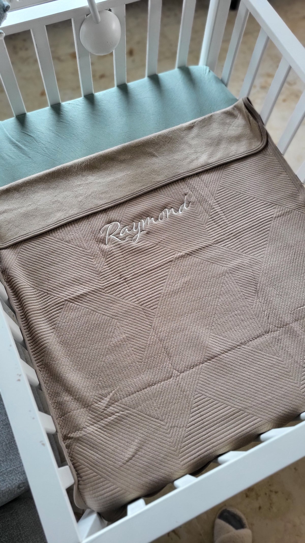 Babydeken gebreid jacquard flannel