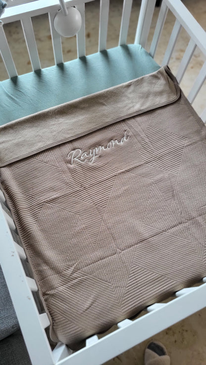 Babydeken gebreid jacquard flannel