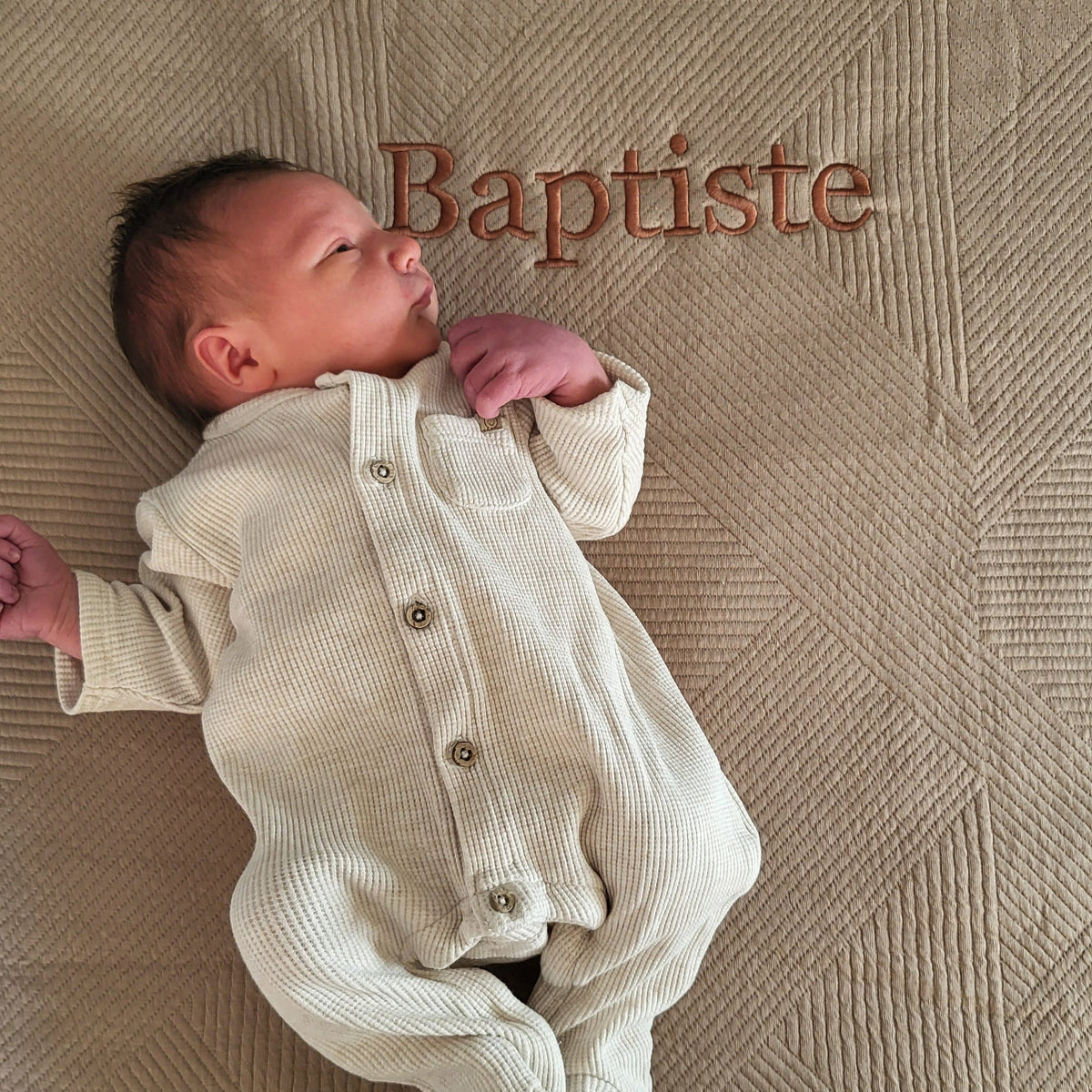 Babydeken gebreid jacquard flannel