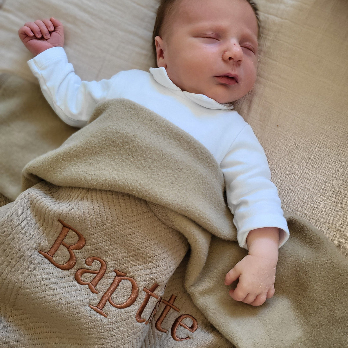 Babydeken gebreid jacquard flannel