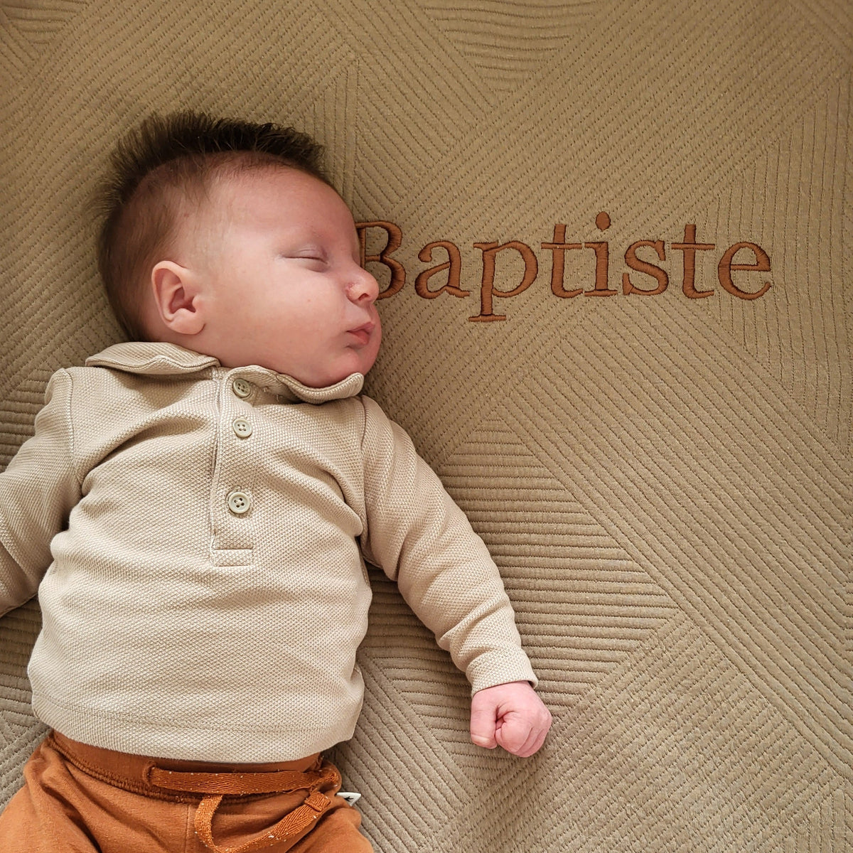 Babydeken gebreid jacquard flannel