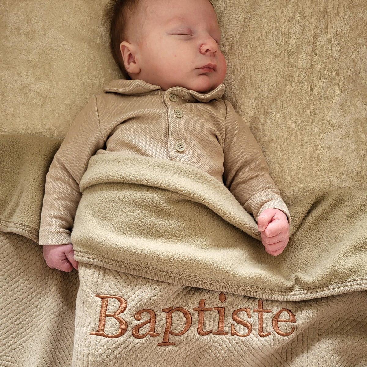 Babydeken gebreid jacquard flannel