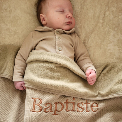 Babydeken gebreid jacquard flannel