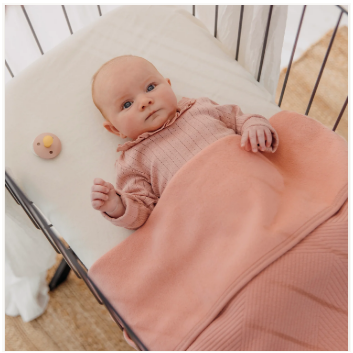 Babydeken gebreid jacquard flannel - Studio Hjordis