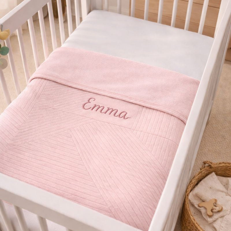 Babydeken gebreid jacquard flannel - Studio Hjordis