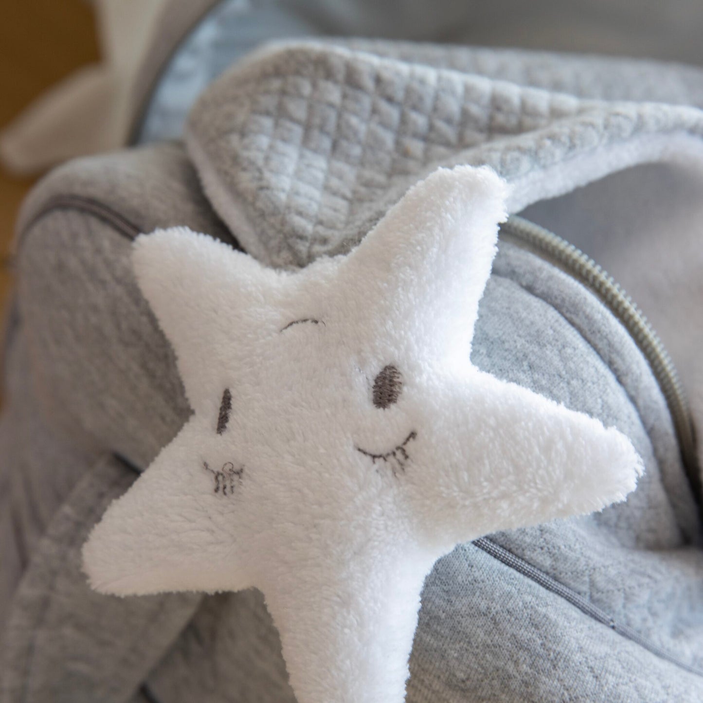 Doudou knuffeldoek speendoek speenkoord living nature baby frijs